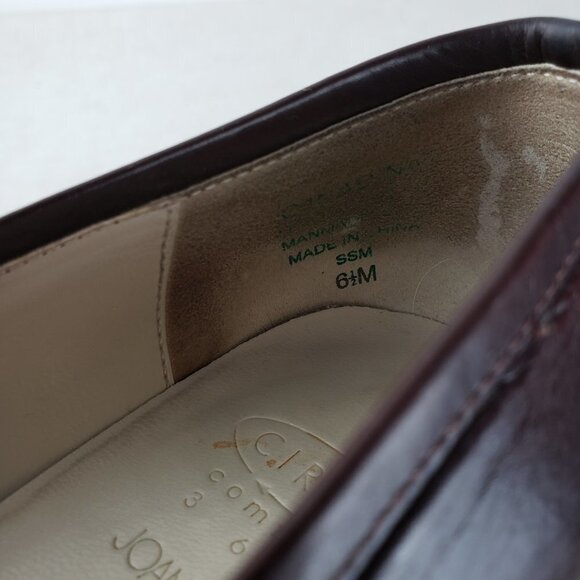 Joan & David Circa Comfort 365 Nadina Brown Leather Heeled Loafers Size 6.5 - Picture 9 of 11